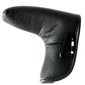 New Black Putter Head Cover Blade Style Left Or Right Handed Leather Type Golf